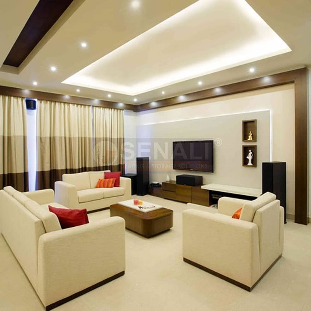 Acoustic meeting space layout and interior partitioning built by commercial interior designers in Chennai