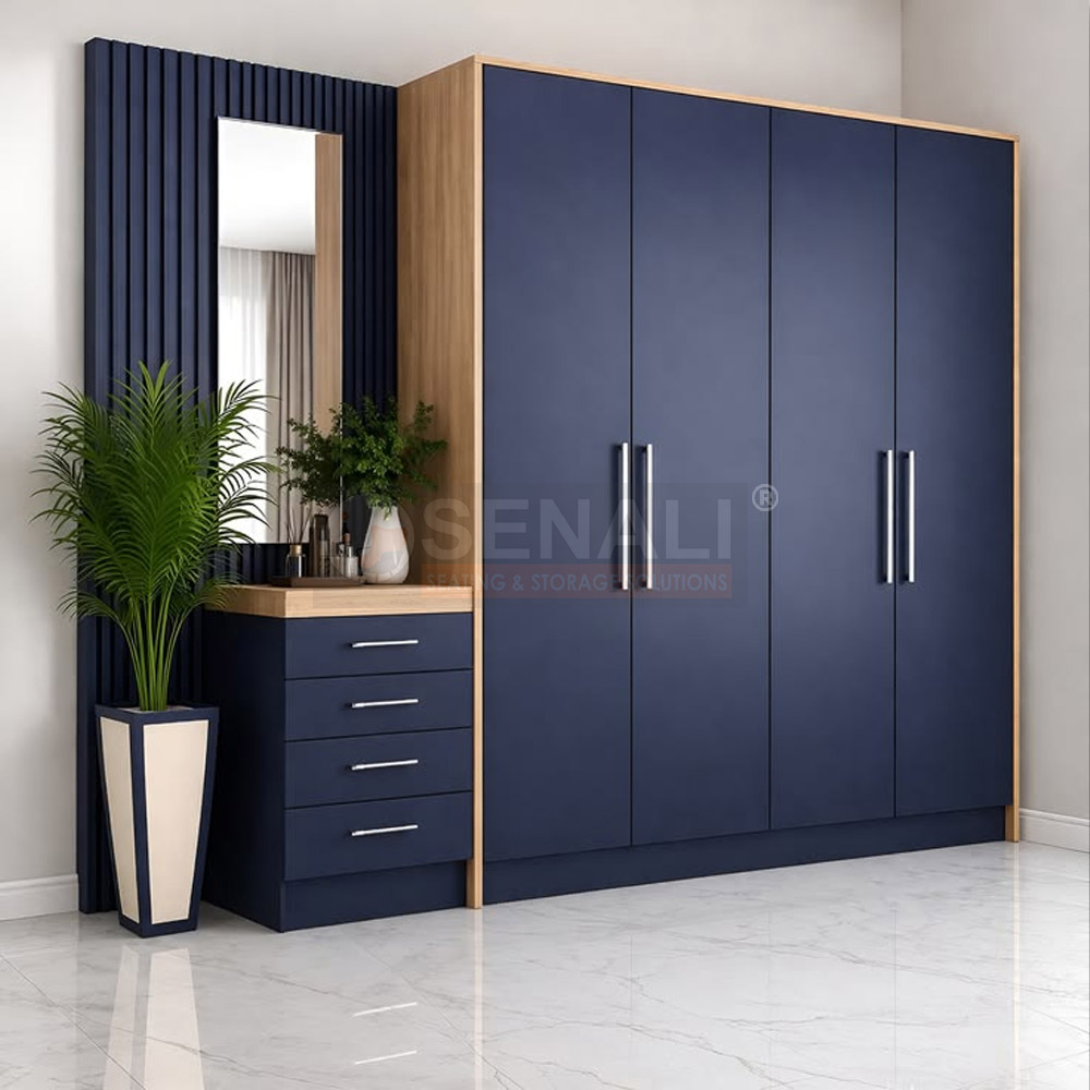Floor-to-ceiling bedroom storage structure with integrated loft layouts engineered in Chennai