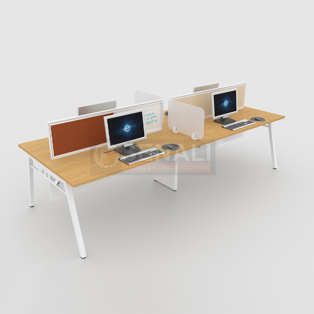 Minimalist Linear Non-Sharing Desk without Modesty Panel