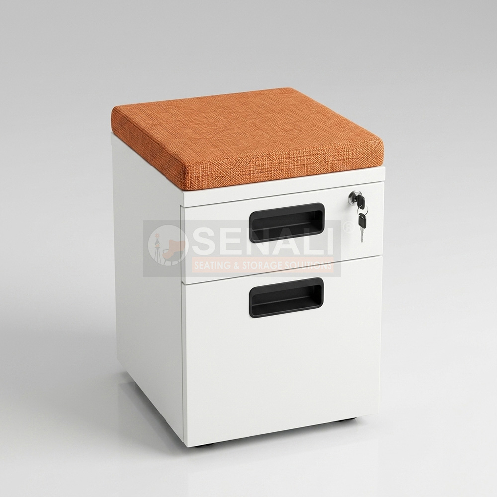 Powder Coated Metal Mobile Pedestal Unit with Central Lock
