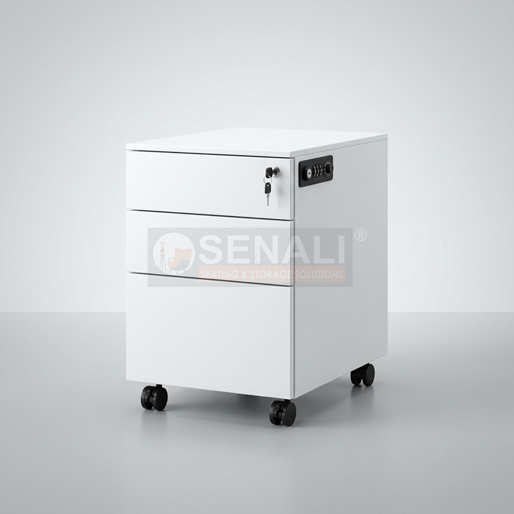Metal pedestal unit with top seating cushion for collaborative work
