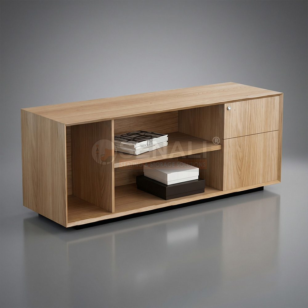 Under desk extension side storage cabinet