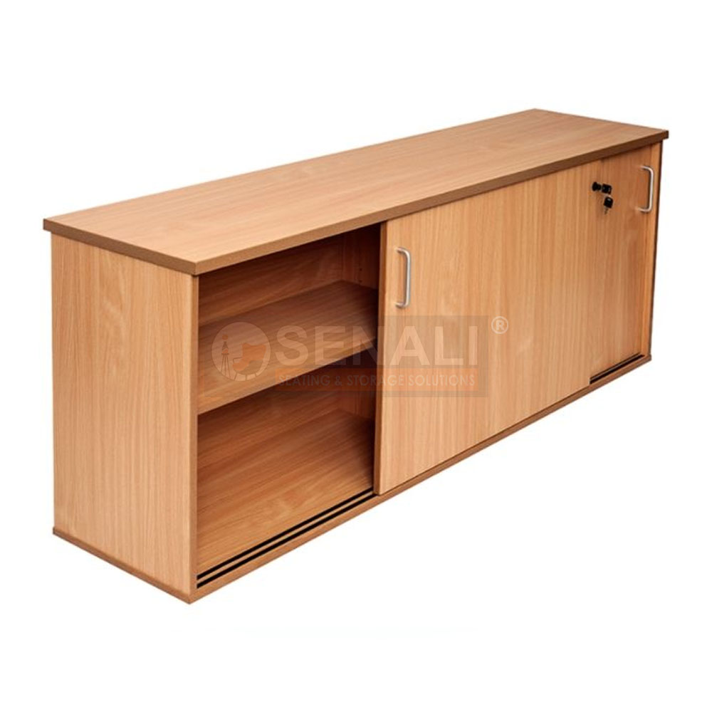 Executive wooden laminate sliding door cabinet for manager offices