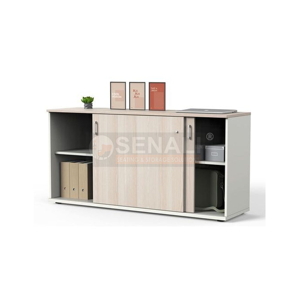 Low height sliding door office credenza unit manufactured in Chennai