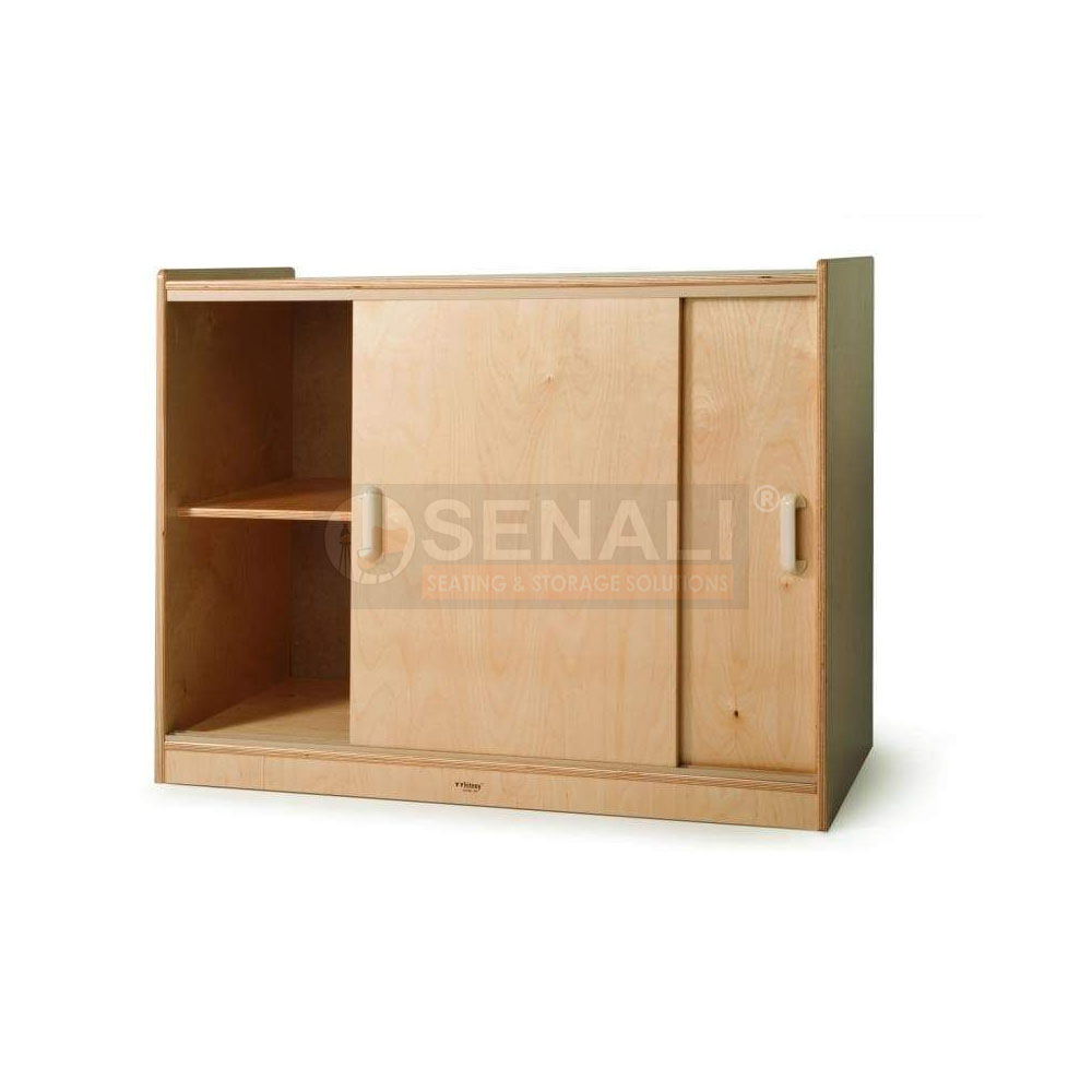 Heavy duty steel archive sliding door cabinet with lock for corporate storage