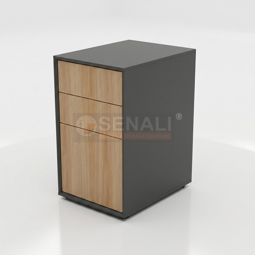 High security central locking wooden office drawer unit