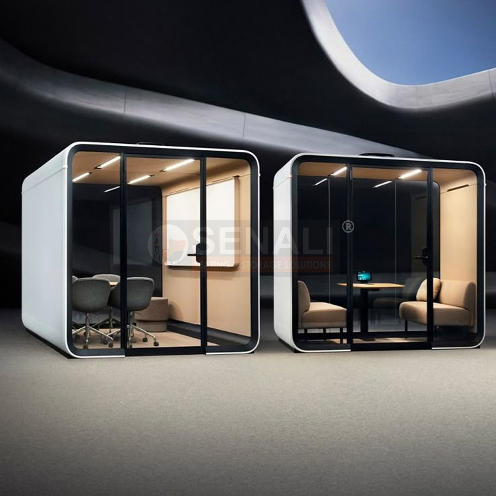 Freestanding Office Privacy Pod with PET Felt Acoustic Panels