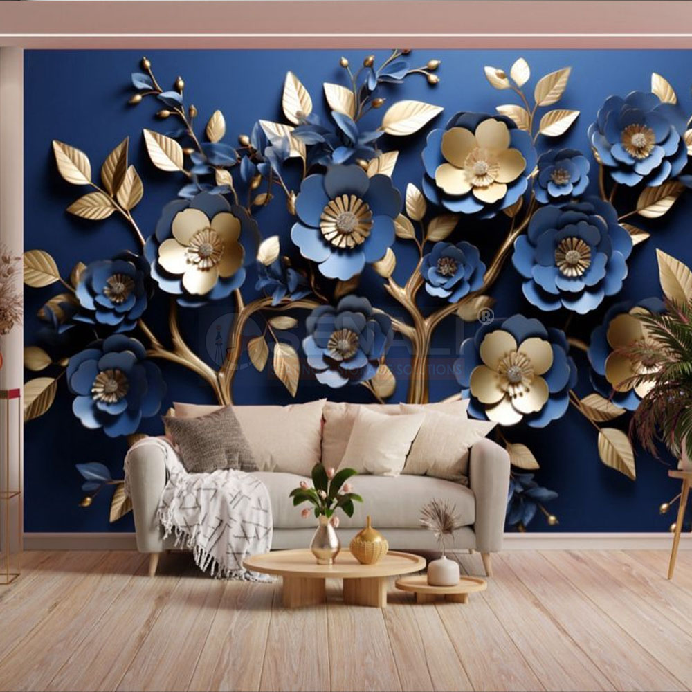 Modern Reception Area Backlighting Fluted Wall Cladding