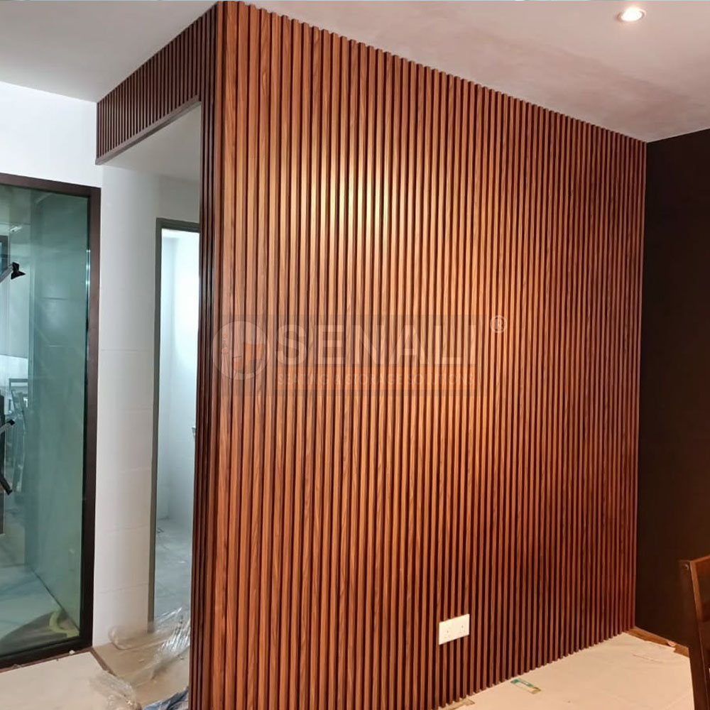 3D Charcoal Feature Wall Paneling for Modern Offices in Chennai