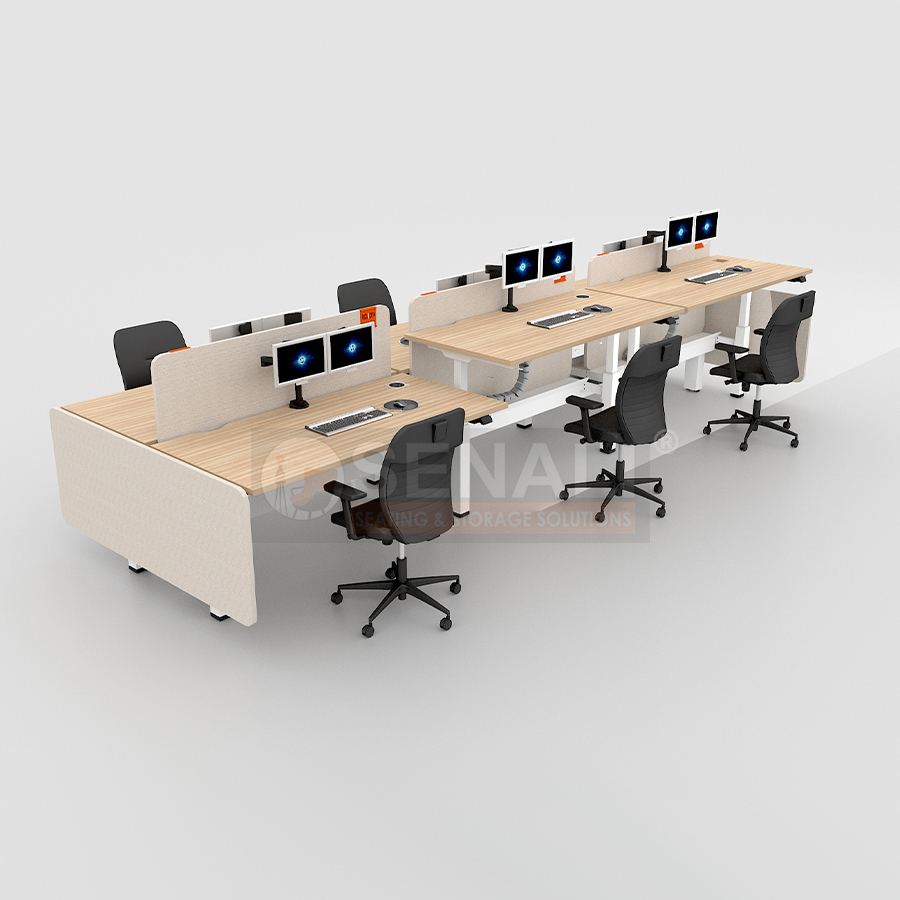 Heavy duty dual motor height adjustable workstation