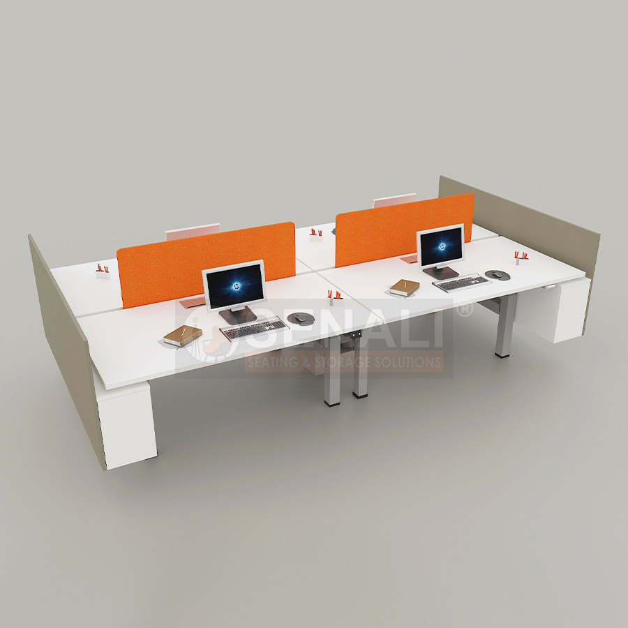 Modern open plan sit stand workstation manufactured by Senali