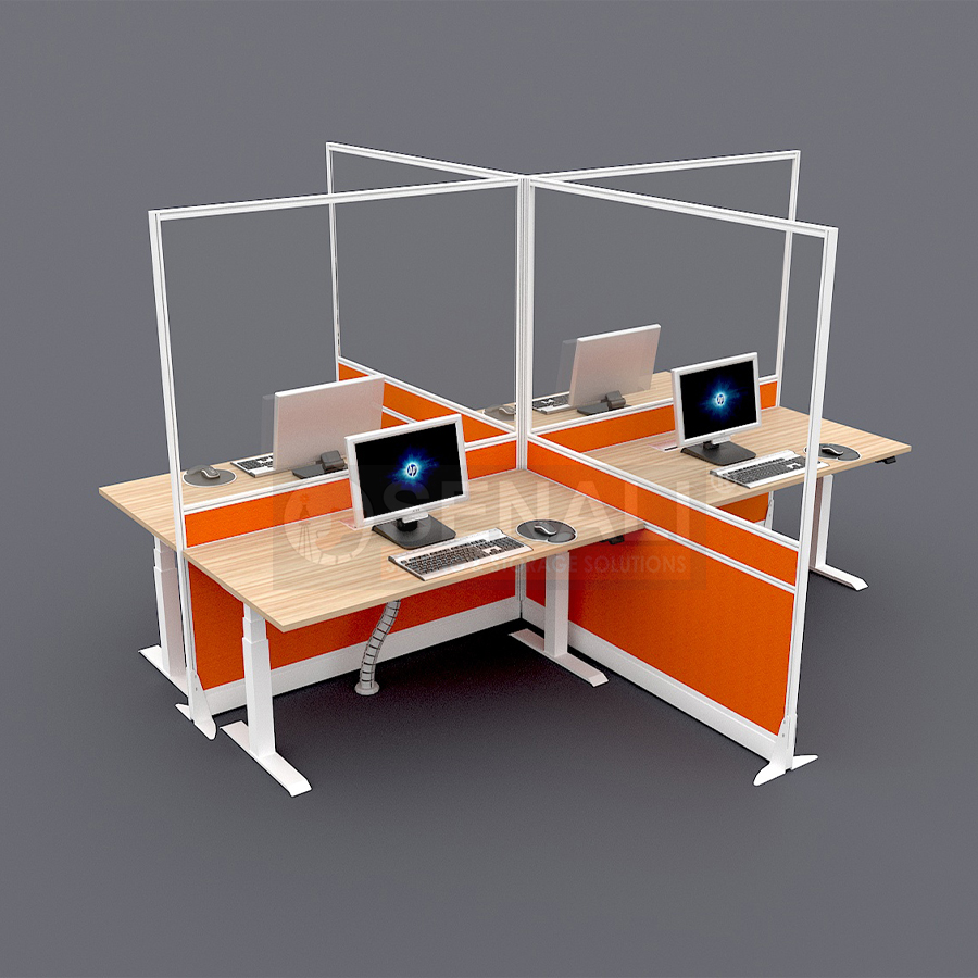 Ergonomic height adjustable workstation with memory keypad