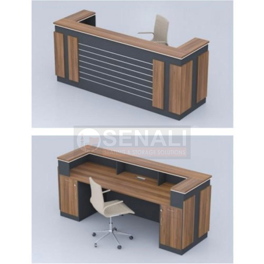 Luxury marble finish corporate reception table